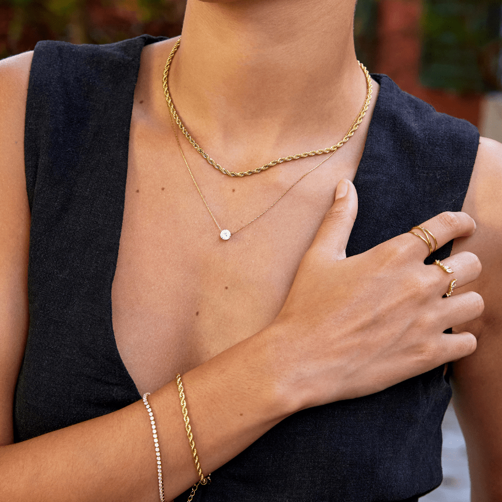 Dainty Round Kristallen Ketting
