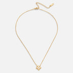Dalia White Iris Clover Ketting
