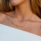 Deana Gouden Bamboo Ketting