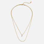 Dina Kristallen & Gouden Gelaagde Ketting
