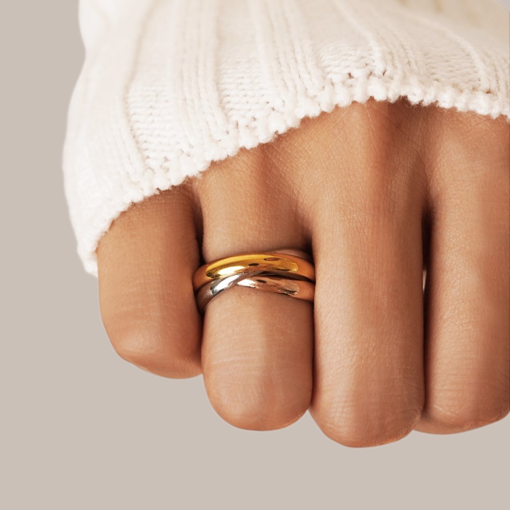 Elena Three-Toned Loop Ring Secundaire afbeelding