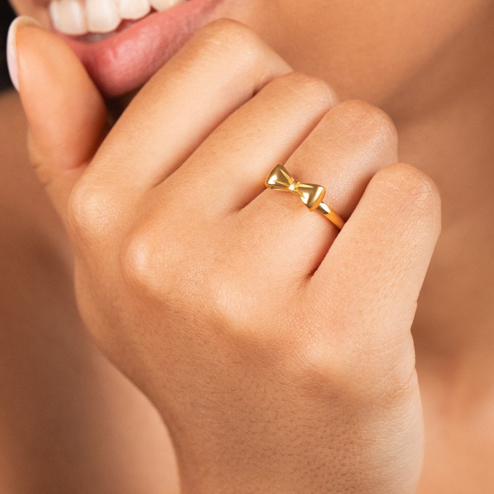 Ellie Gouden Bow Ring