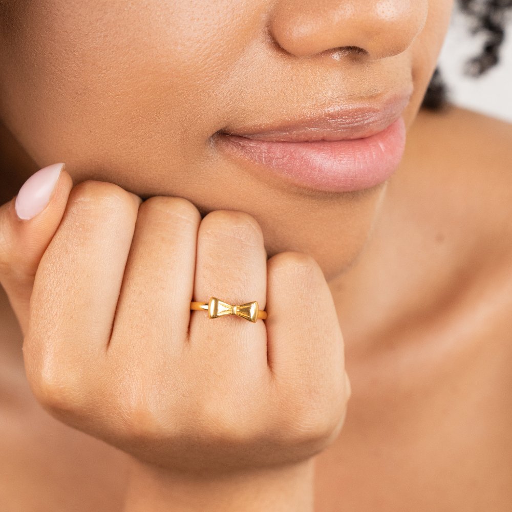 Ellie Gouden Bow Ring