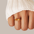 Ellie Gouden Bow Ring