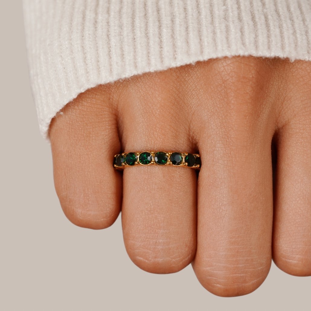 Emerald Beauty 18K Kristallen Ring Secundaire afbeelding