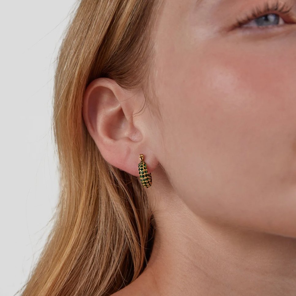 Emerald Beauty Ronde Oorbellen