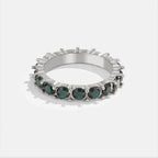 Emerald Beauty Zilveren Kristallen Ring