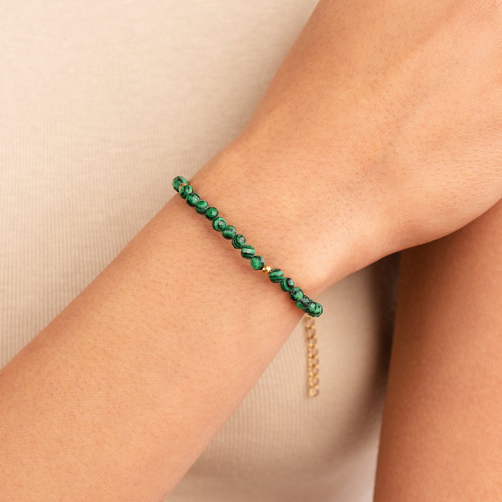 Emerald Green Beaded Armband