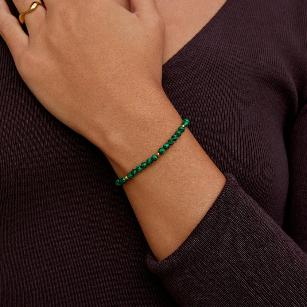 Emerald Green Beaded Armband