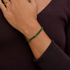 Emerald Green Beaded Armband