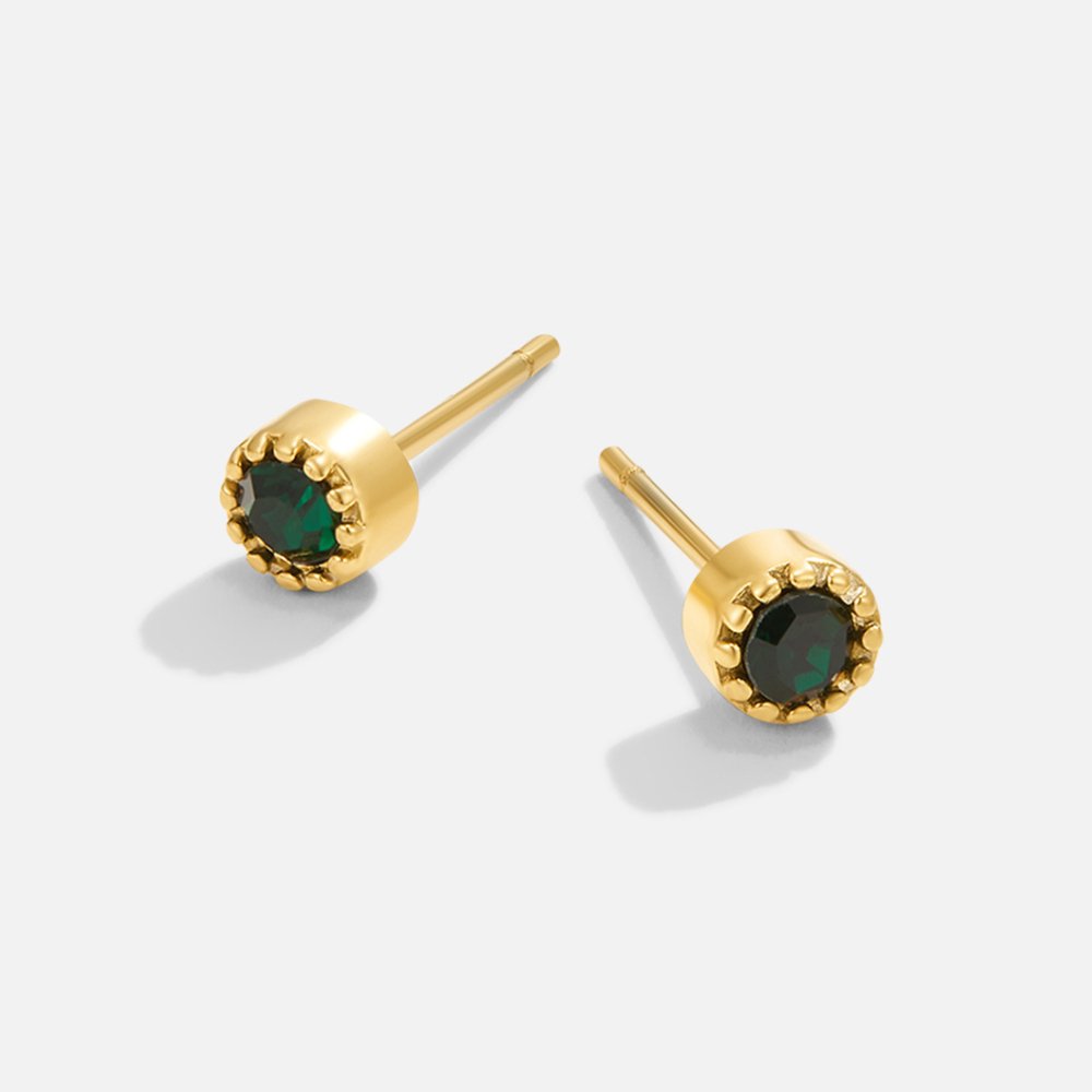 Emerald Green Knopjes Oorbellen Hoofdafbeelding