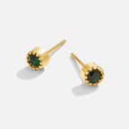 Emerald Green Knopjes Oorbellen