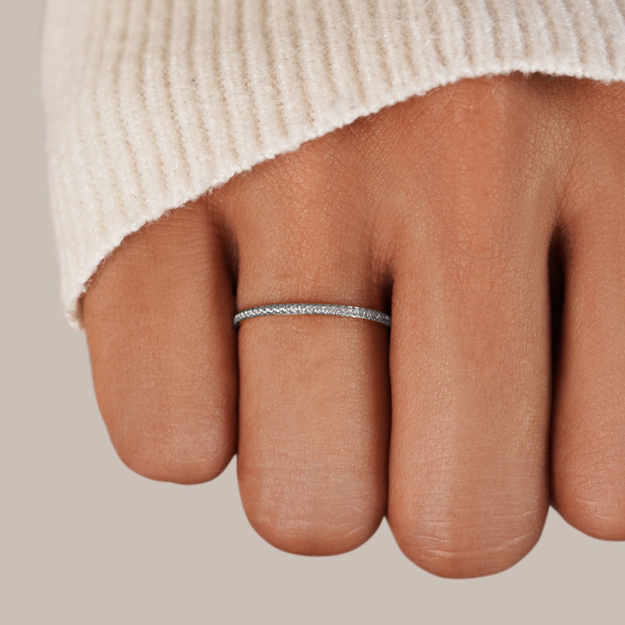 Zilveren Eternity Kristallen Ring Secundaire afbeelding