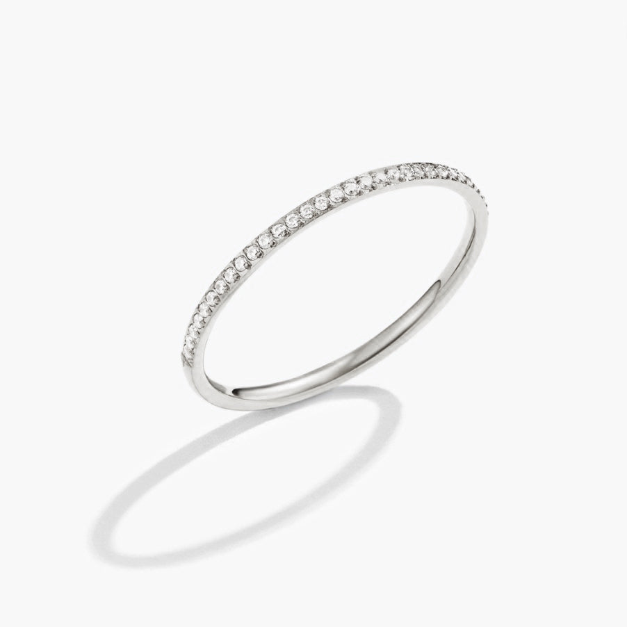 Zilveren Eternity Kristallen Ring Hoofdafbeelding