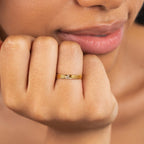 Eula Gouden Kristallen Band Ring