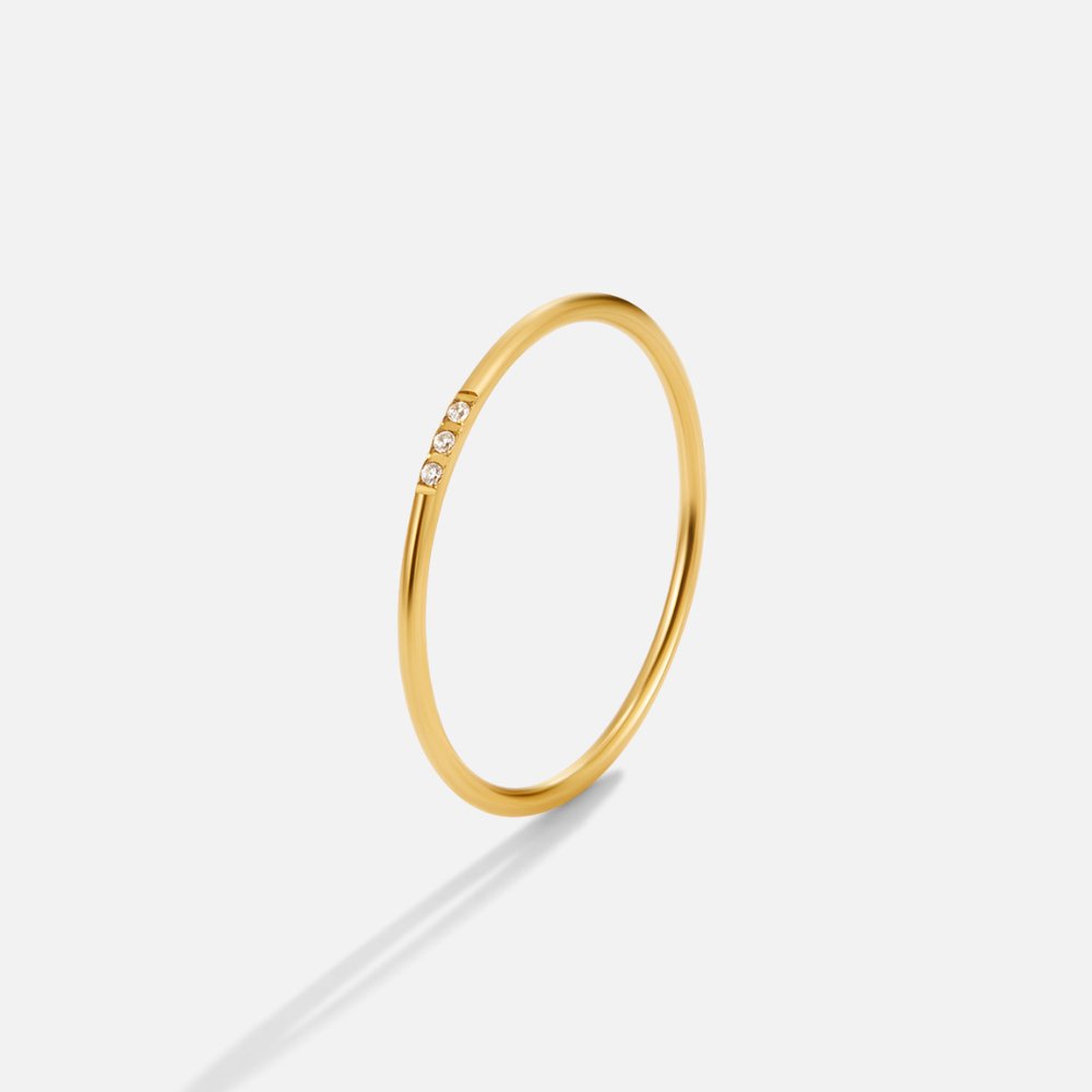 Eula Gouden Kristallen Band Ring