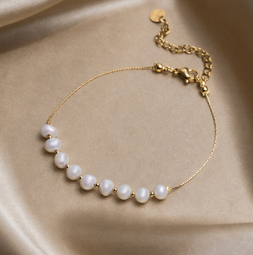 Eva Zoetwaterparel Gouden Armband