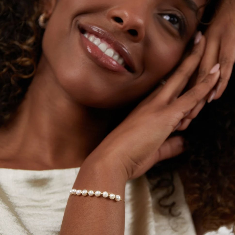 Eva Zoetwaterparel Gouden Armband