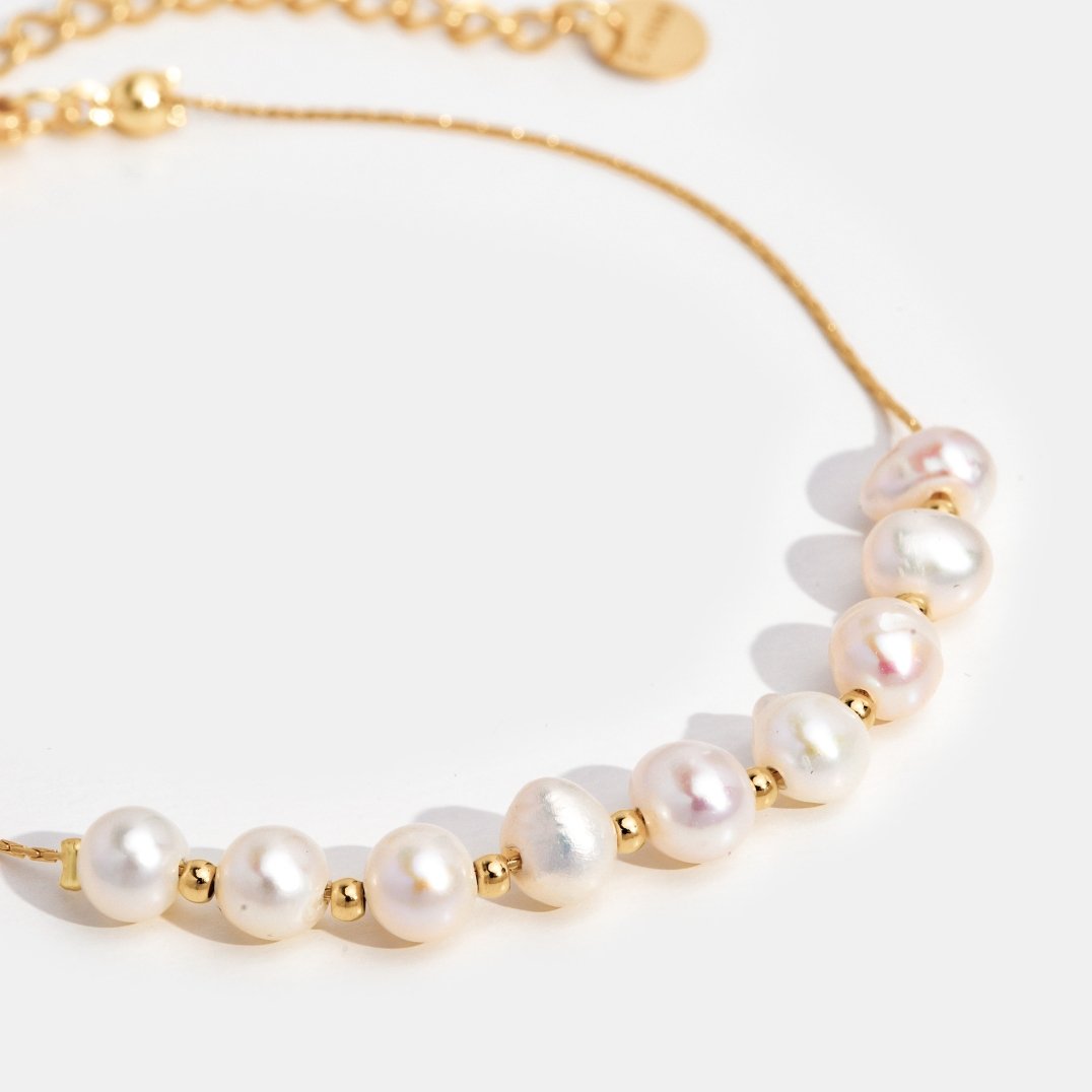 Eva Zoetwaterparel Gouden Armband