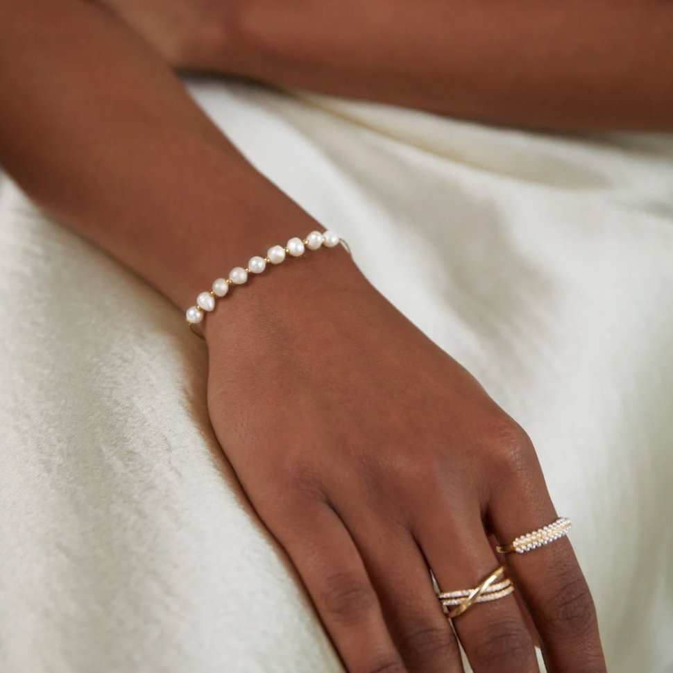 Eva Zoetwaterparel Gouden Armband