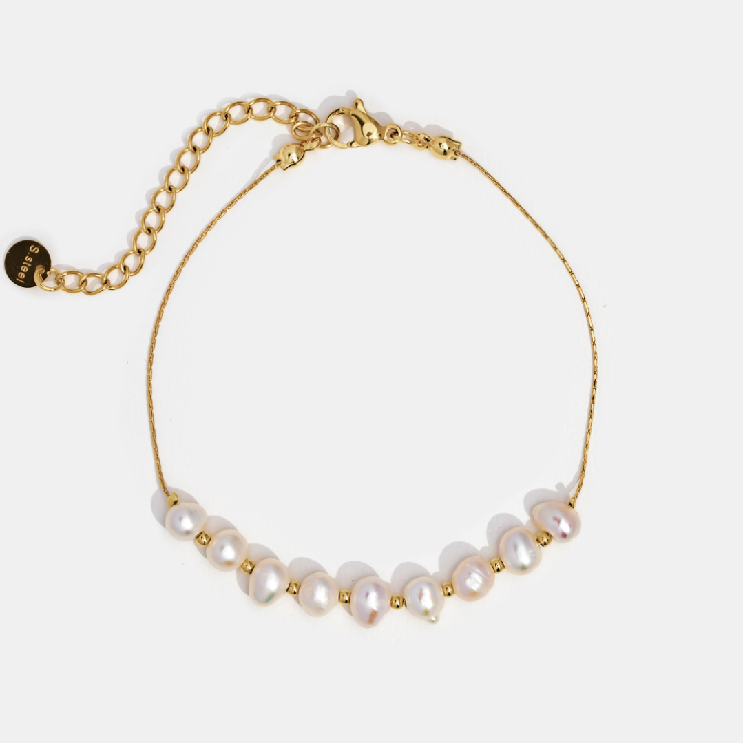 Eva Zoetwaterparel Gouden Armband