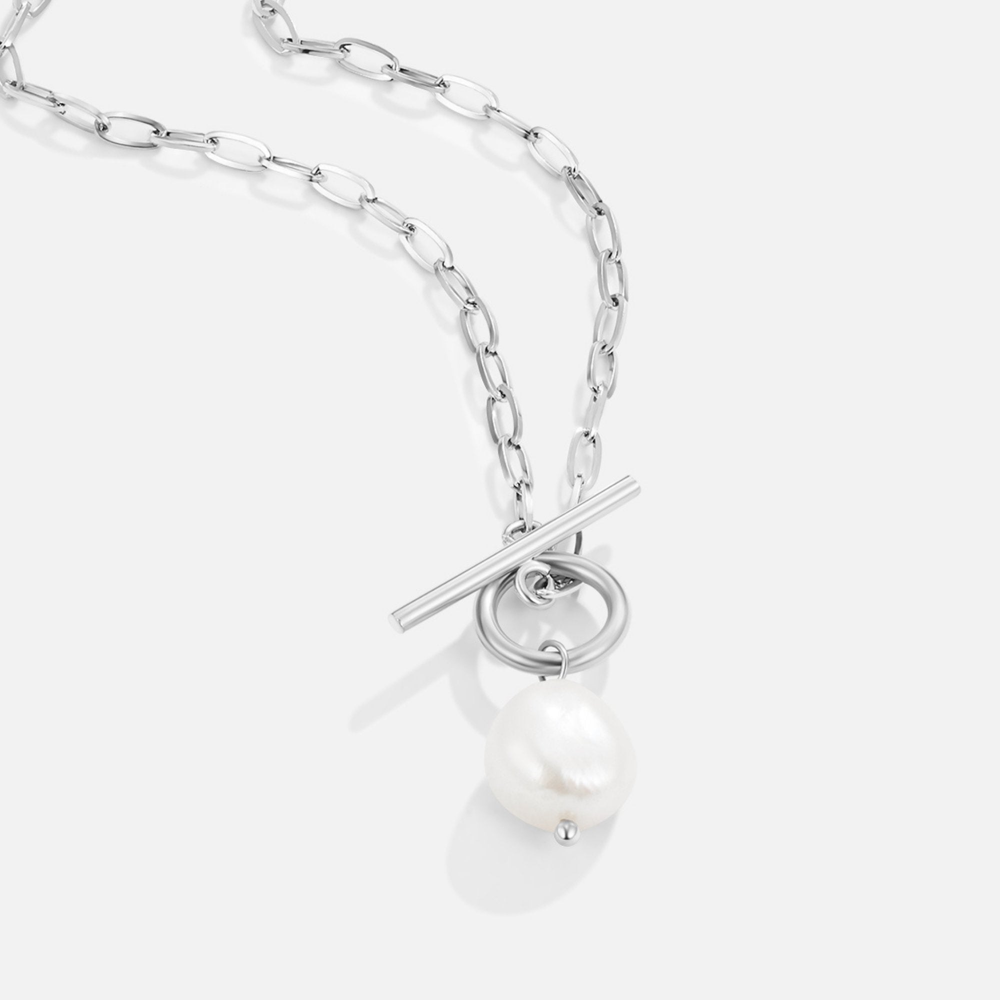 Eva Freshwater Parel Zilveren Ketting Hoofdafbeelding