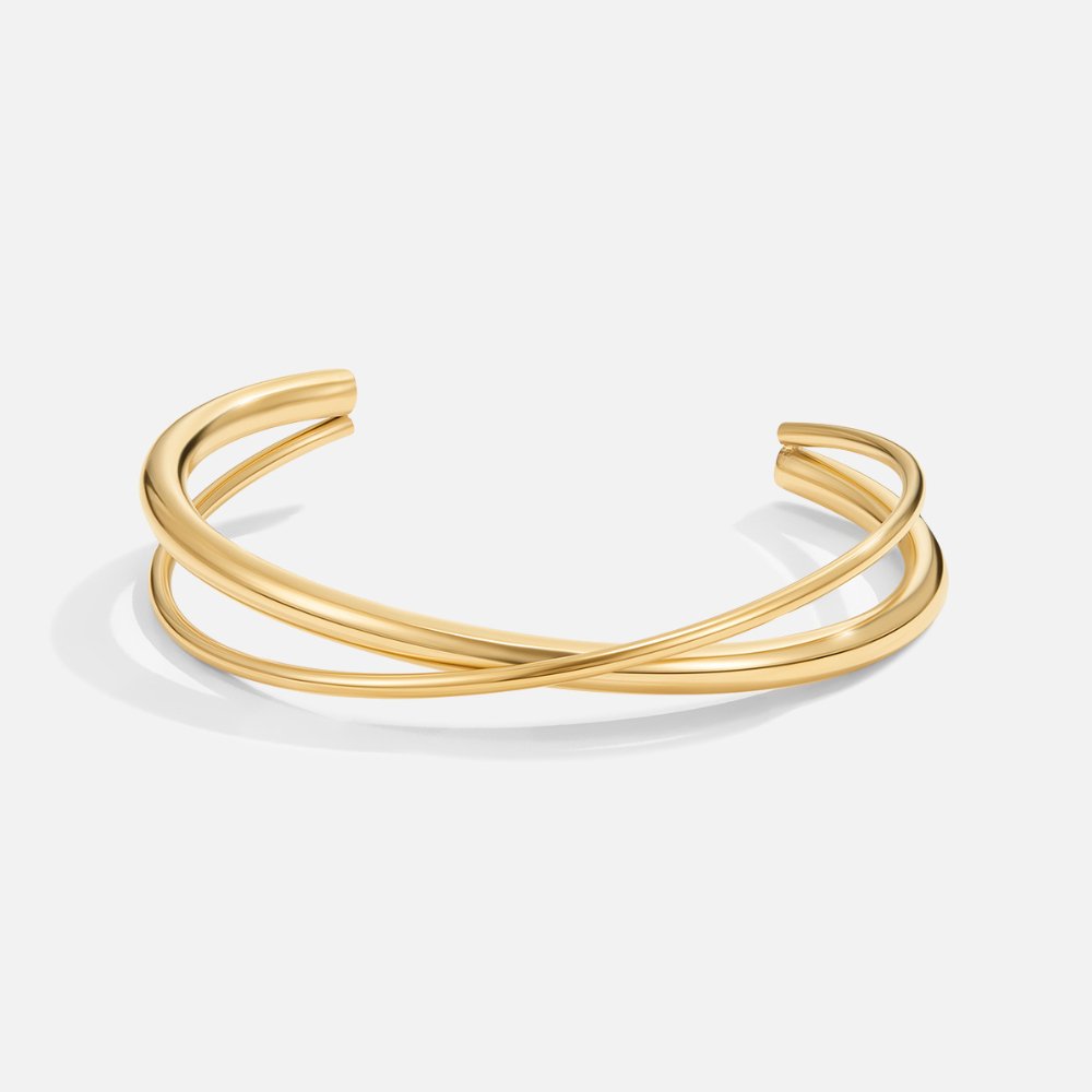 Eva Gouden Twist Armband Hoofdafbeelding