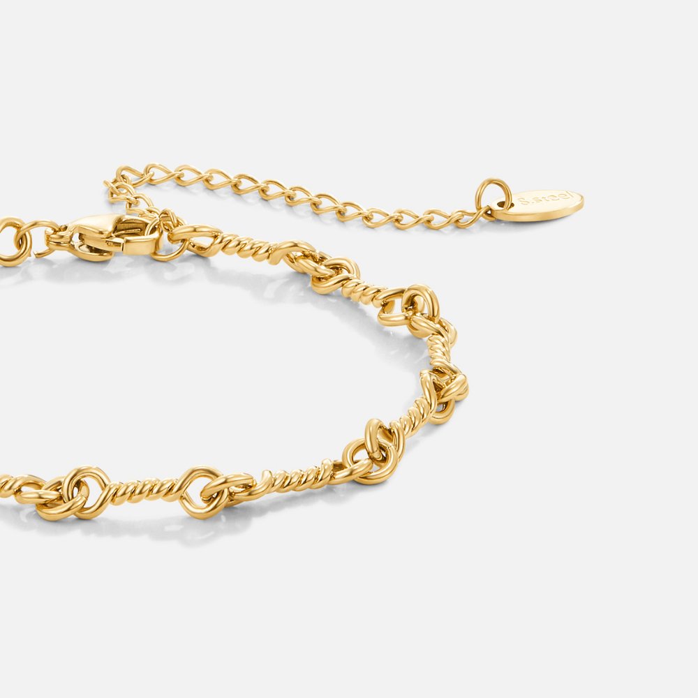 Figaro Gouden Knot Ketting Armband Hoofdafbeelding
