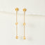 Gouden Flower Power Petal Drop Oorbellen