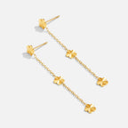 Gouden Flower Power Petal Drop Oorbellen