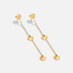 Gouden Flower Power Petal Drop Oorbellen