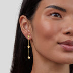 Gouden Flower Power Petal Drop Oorbellen