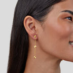 Gouden Flower Power Petal Drop Oorbellen