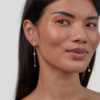 Gouden Flower Power Petal Drop Oorbellen