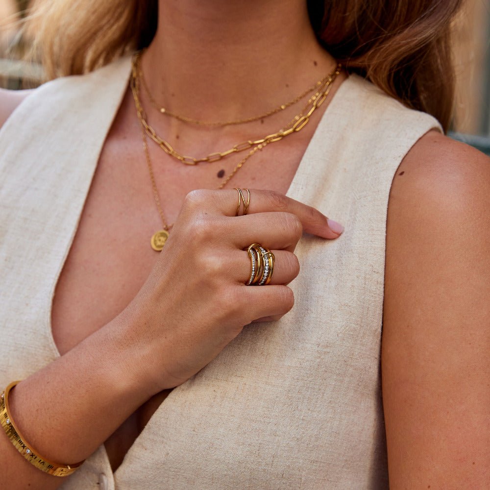 Forever' Link Kristallen & Gouden Ring