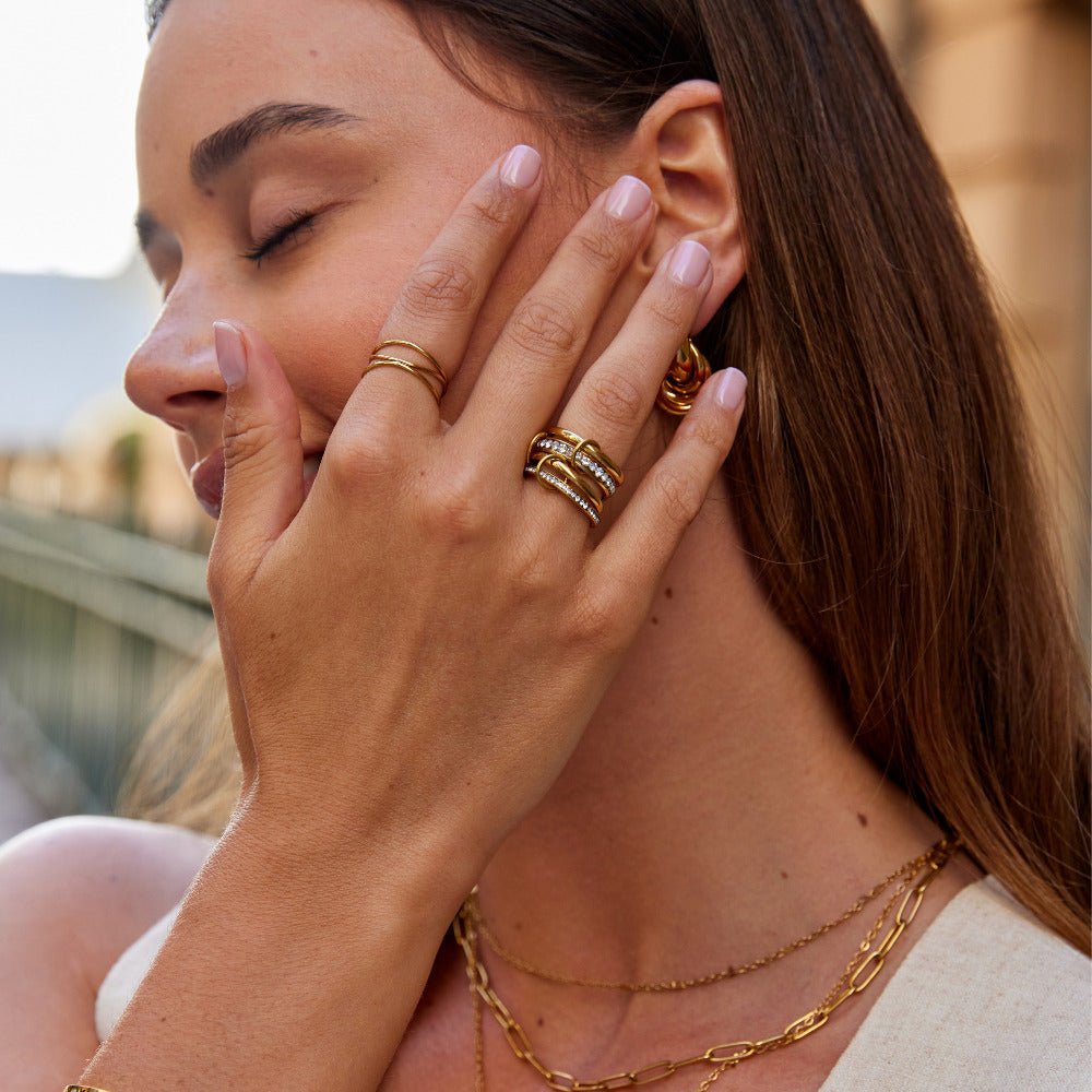 Forever' Link Kristallen & Gouden Ring