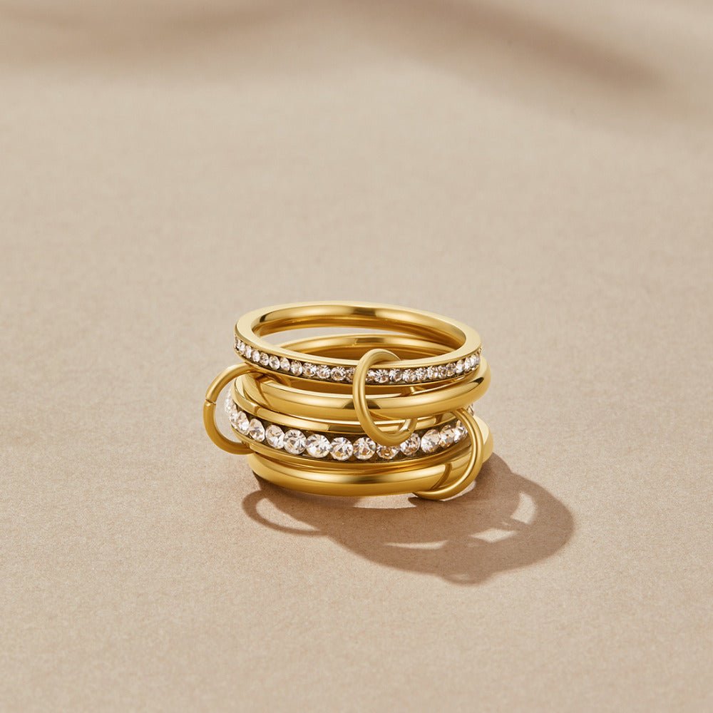 Forever' Link Kristallen & Gouden Ring