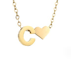 Liefde & Initialen Gouden Ketting