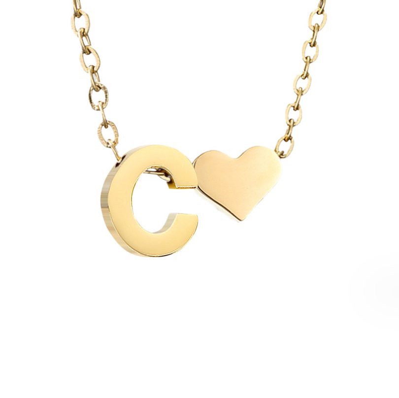 Liefde & Initialen Gouden Ketting