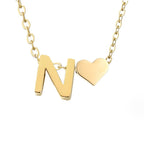 Liefde & Initialen Gouden Ketting