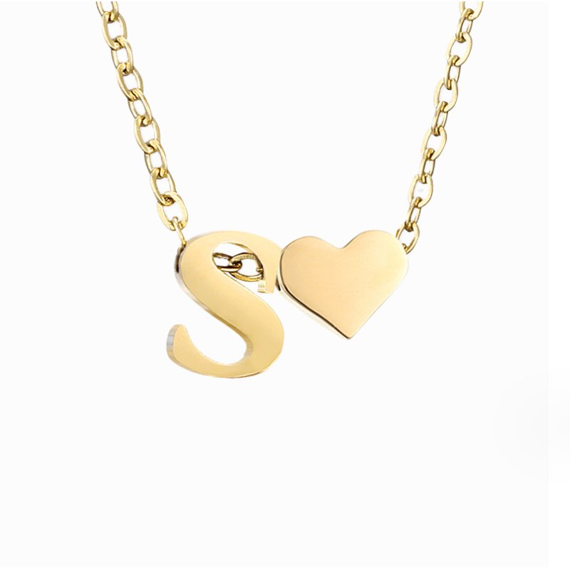 Liefde & Initialen Gouden Ketting