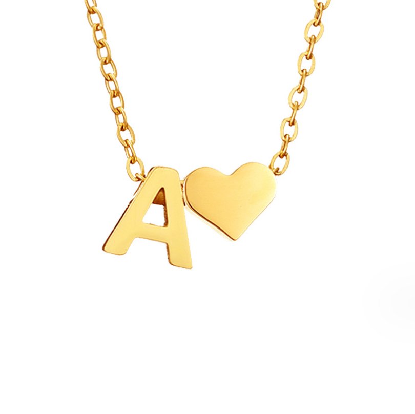 Liefde & Initialen Gouden Ketting
