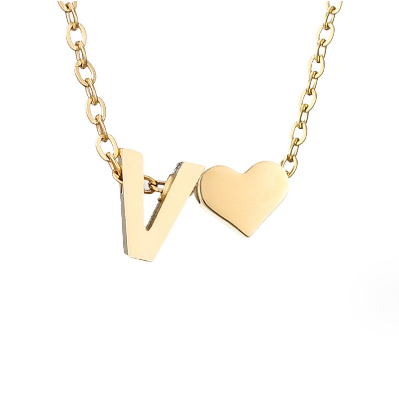 Liefde & Initialen Gouden Ketting