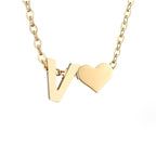 Liefde & Initialen Gouden Ketting
