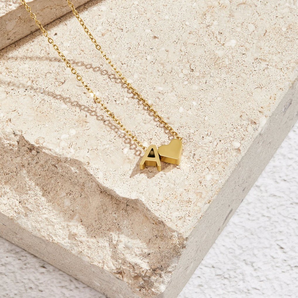 Liefde & Initialen Gouden Ketting