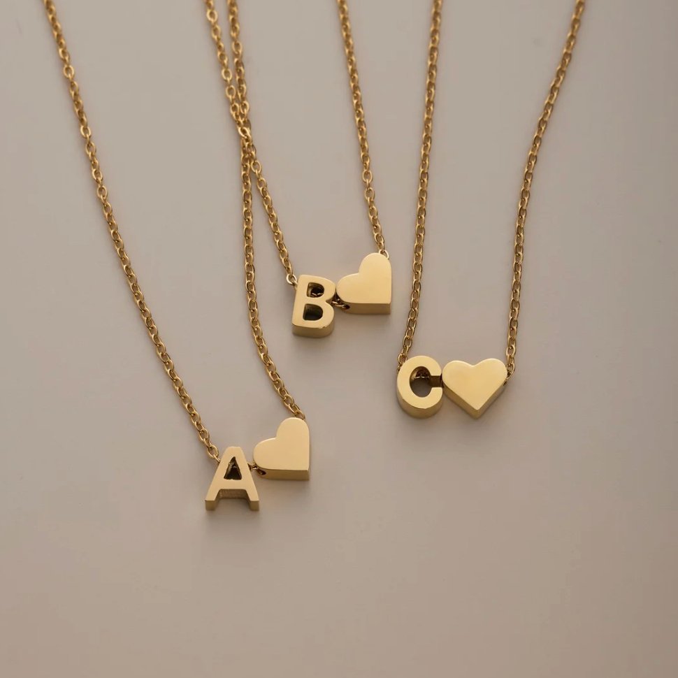 Liefde & Initialen Gouden Ketting