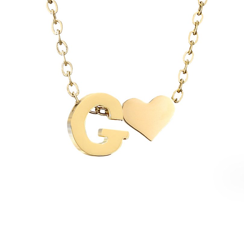 Liefde & Initialen Gouden Ketting