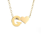 Liefde & Initialen Gouden Ketting