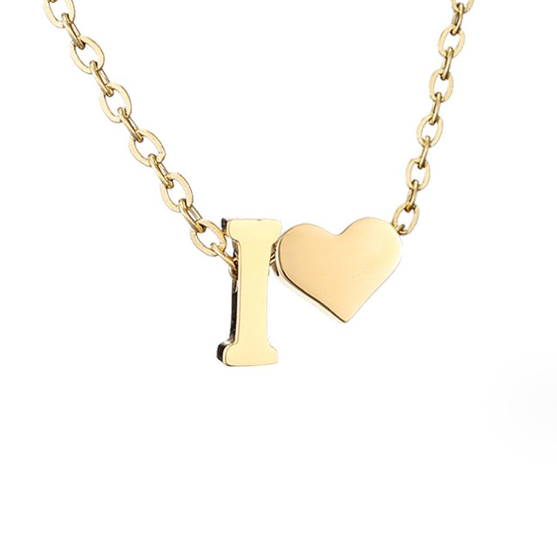 Liefde & Initialen Gouden Ketting