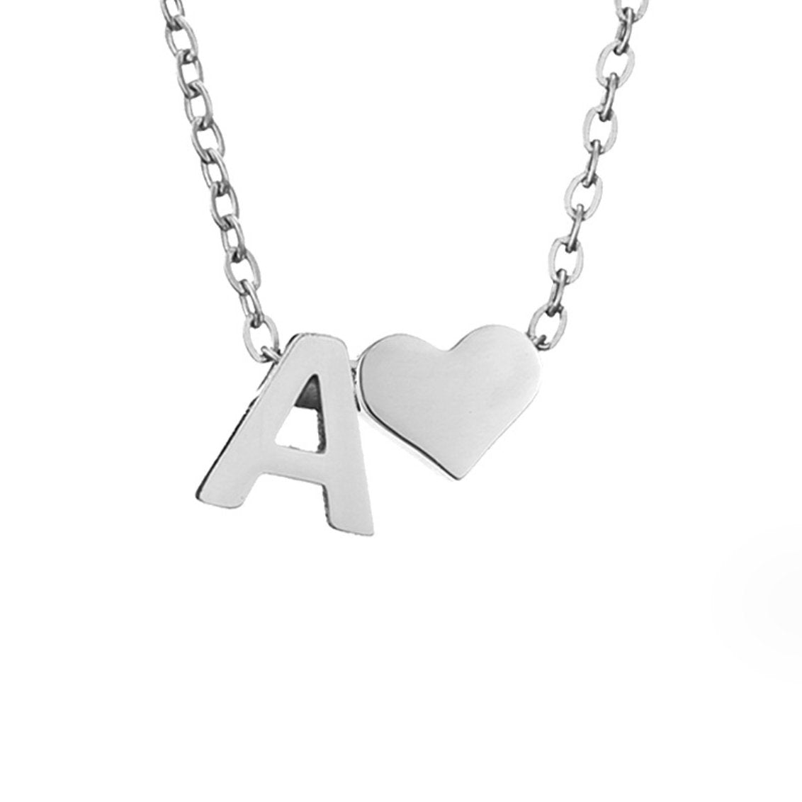 Forever Love & Letter Zilveren Ketting